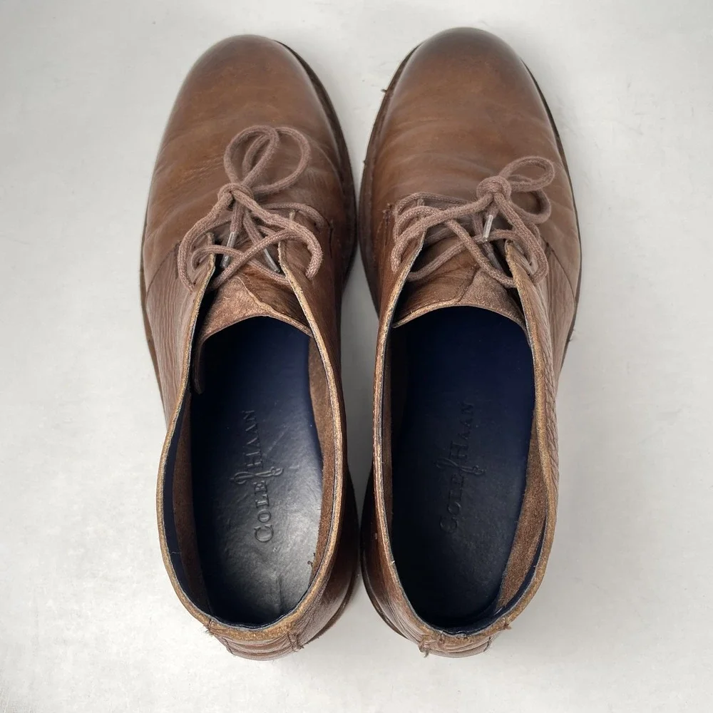 Cole Haan Chukka Boots Mens Size 11 M Brown Leather Lace Up Dress Casual Shoes